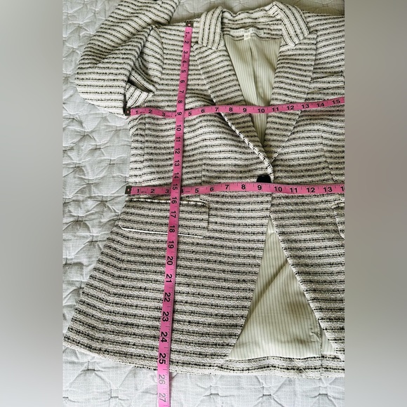 NWOT Veronica Beard Black and White Cutaway Tweed Dickey Jacket - Picture 7 of 14